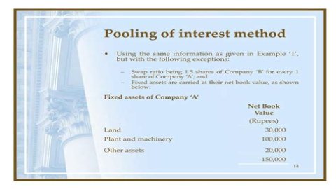 By pooling of interest method?