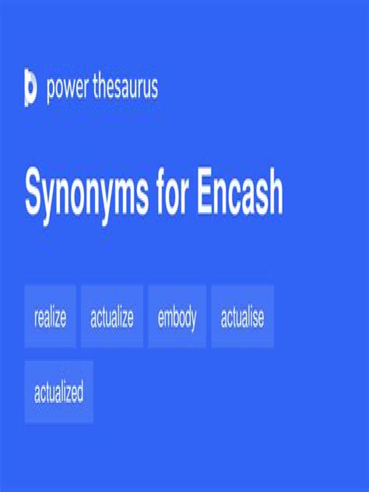 Is encashed a word?