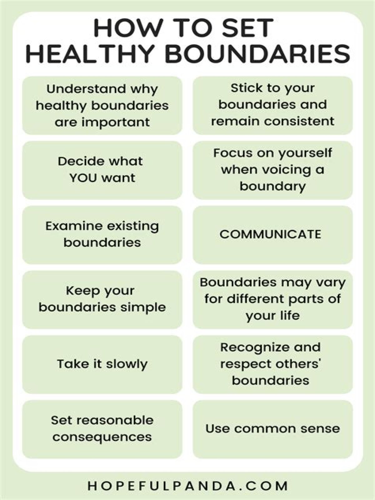 On setting healthy boundaries?