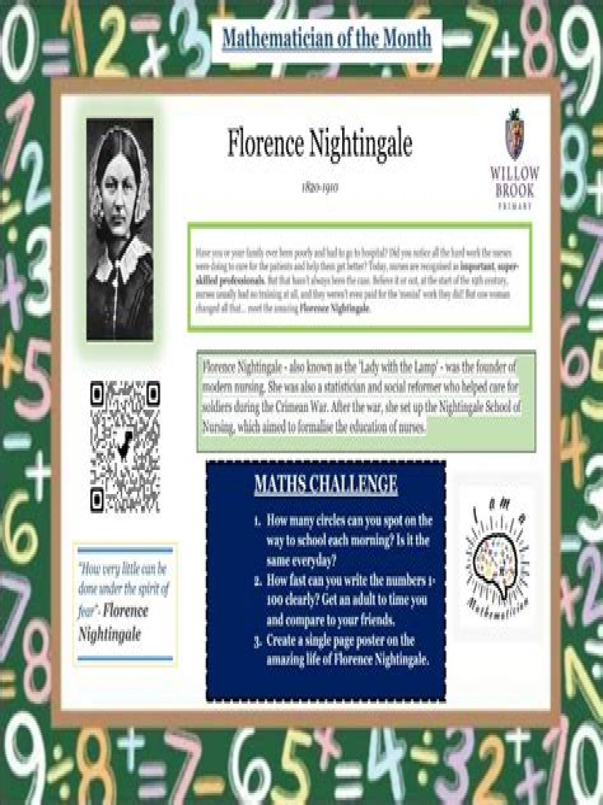 What did Florence Nightingale do for maths
