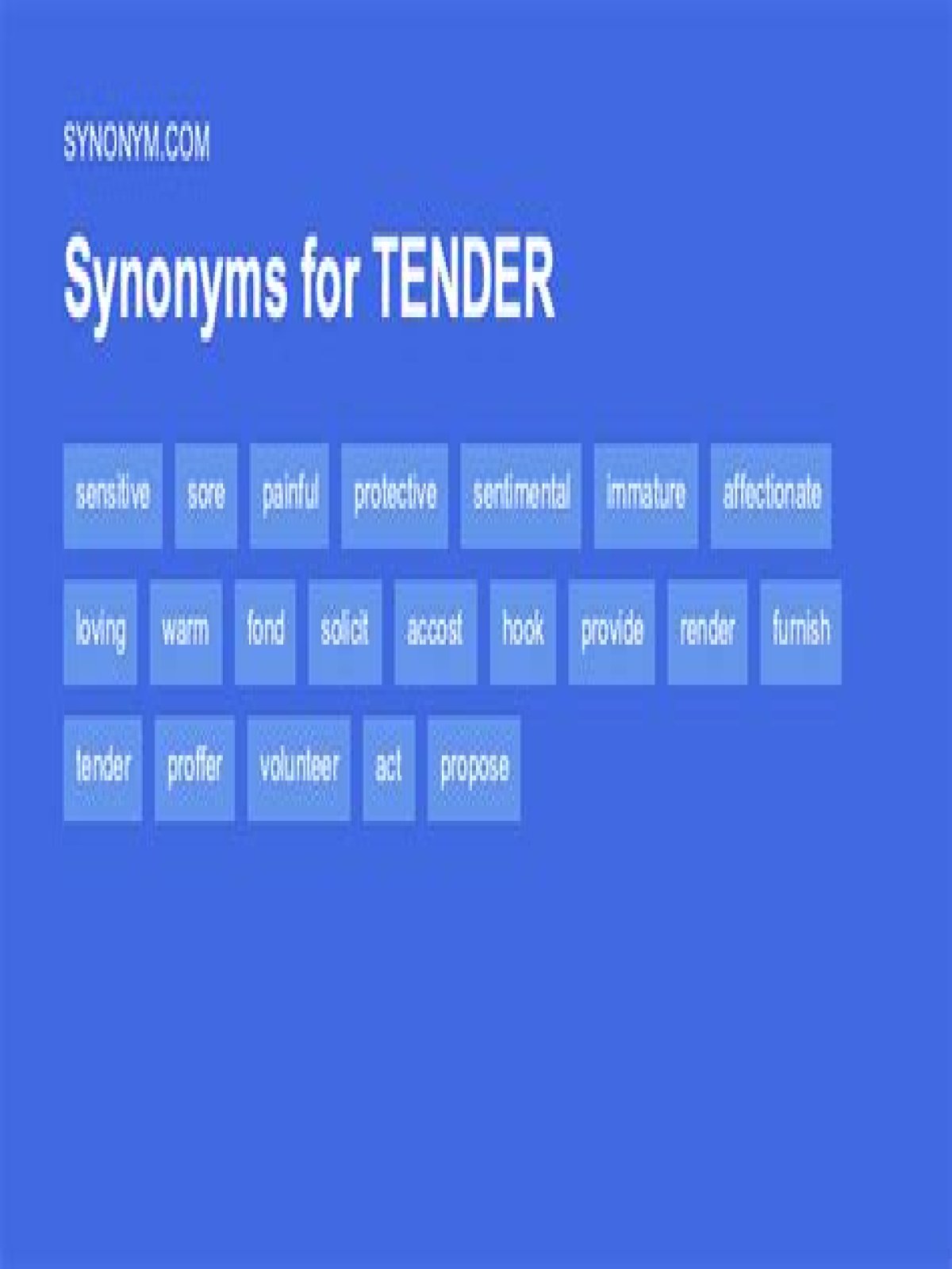 What is the opposite of tenderly?