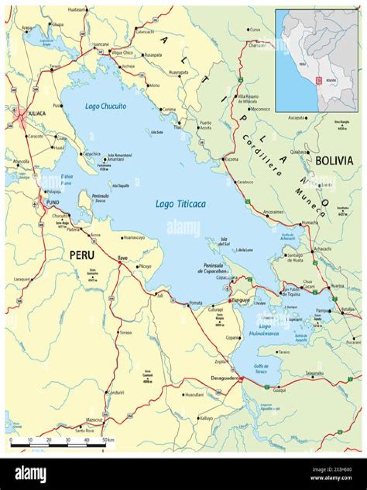 Where is lake titicaca in south america?