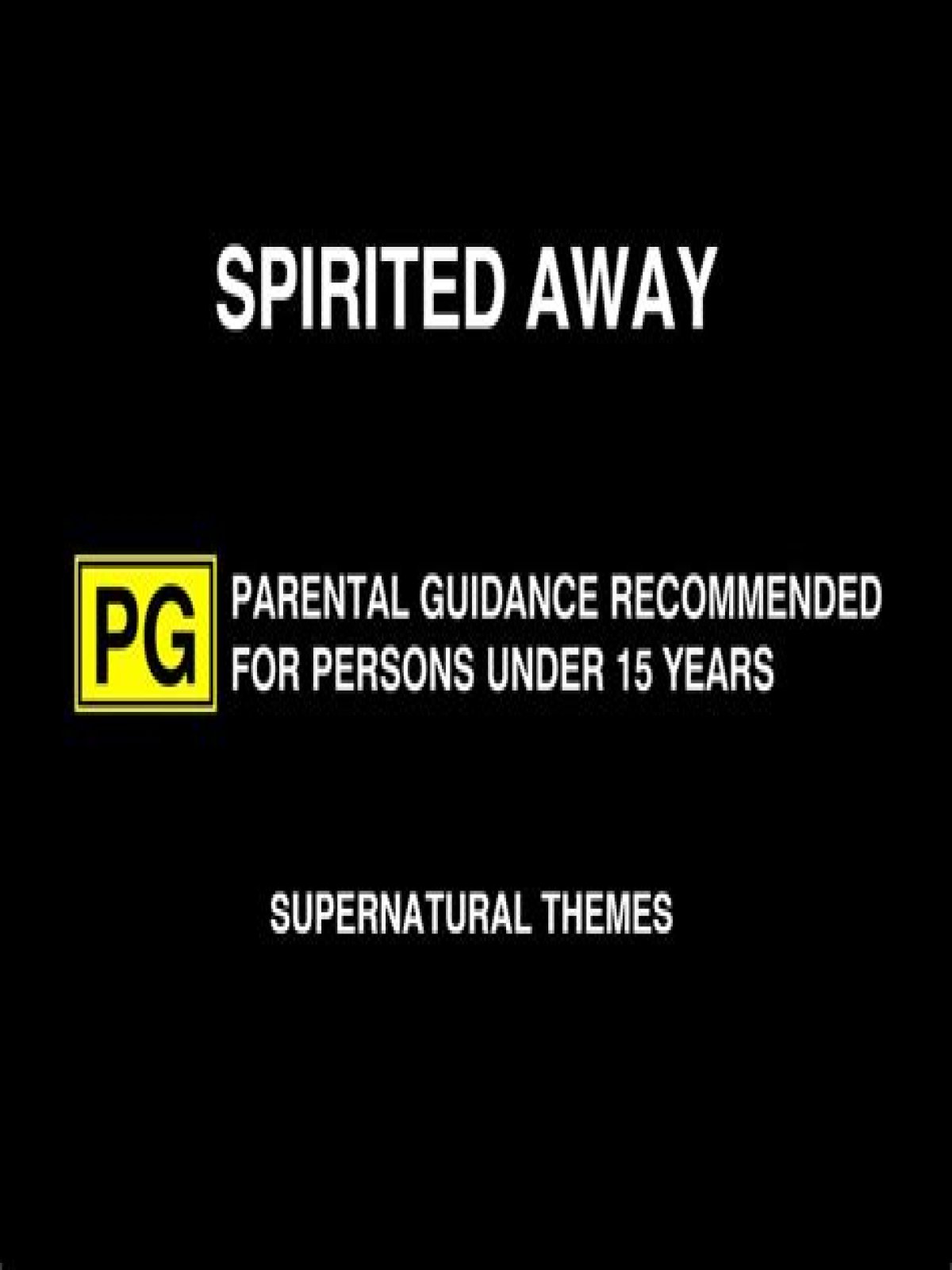 Why is spirited away Rated PG?
